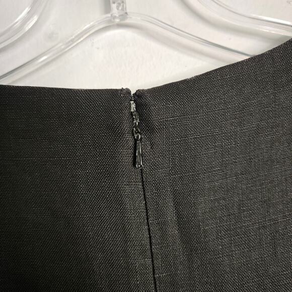 100% Linen Black Sleeveless Maxi Dress Size 12 Summer Fairy Grunge Classic - Picture 9 of 16